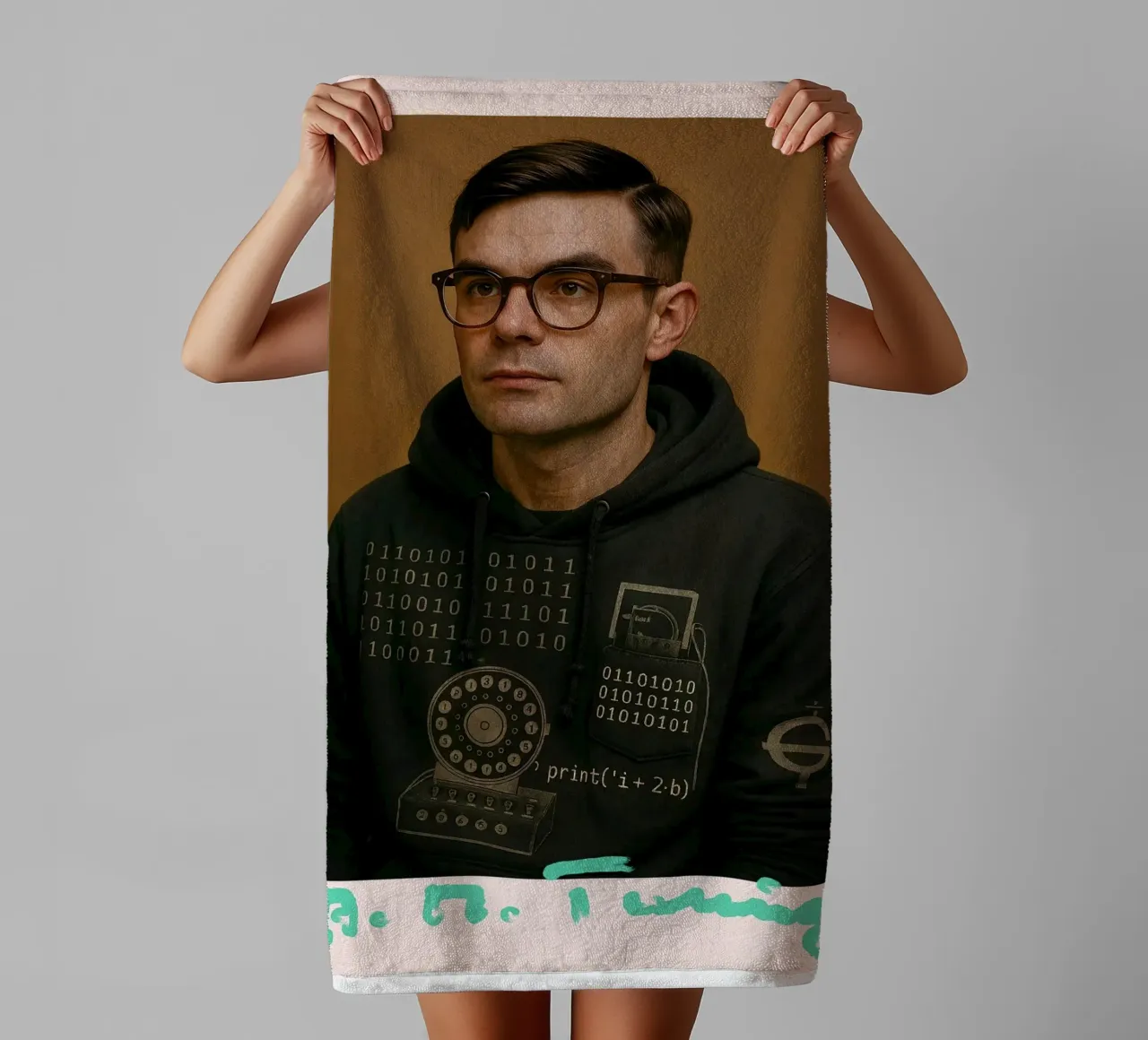 Nerd Icon – Alan Turing Handtuch von CNTRL