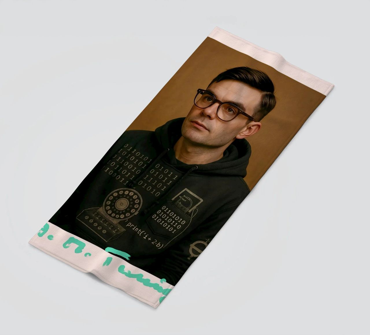 Nerd Icon – Alan Turing toalla de playa de CNTRL