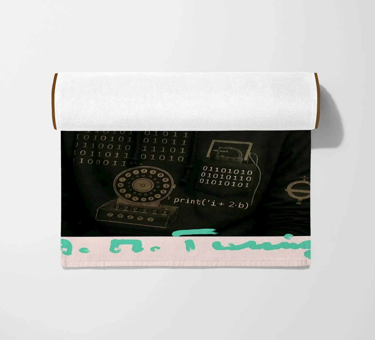 Nerd Icon – Alan Turing toalla de playa de CNTRL