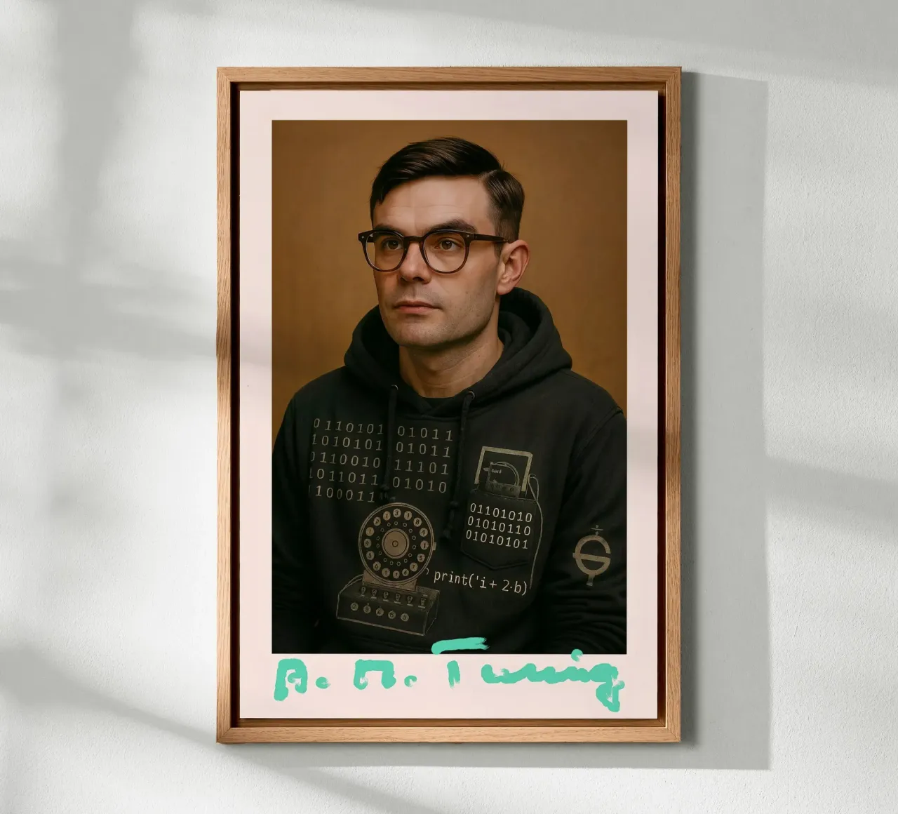 Nerd Icon – Alan Turing canvas van CNTRL