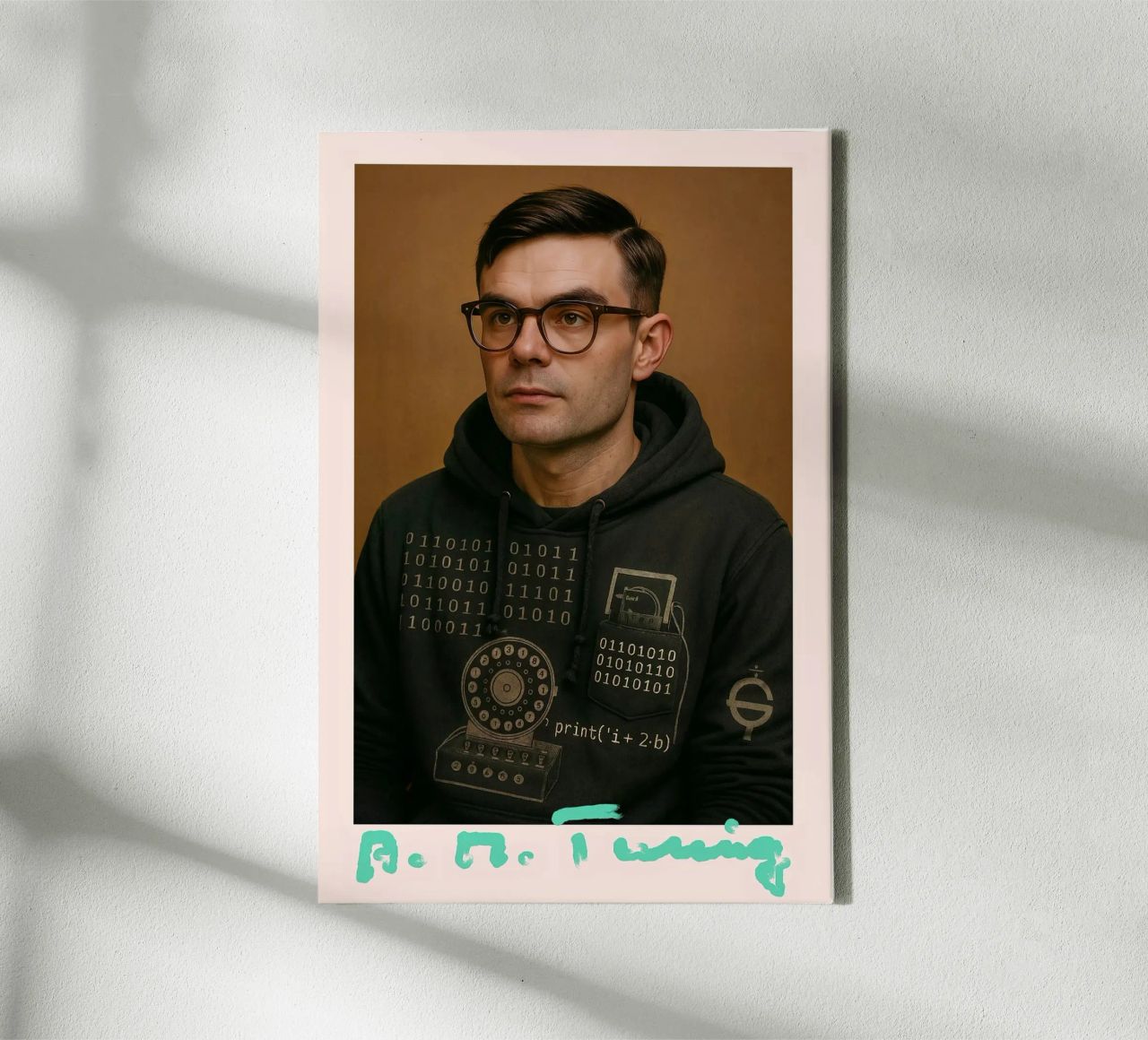 Nerd Icon – Alan Turing lienzo de CNTRL