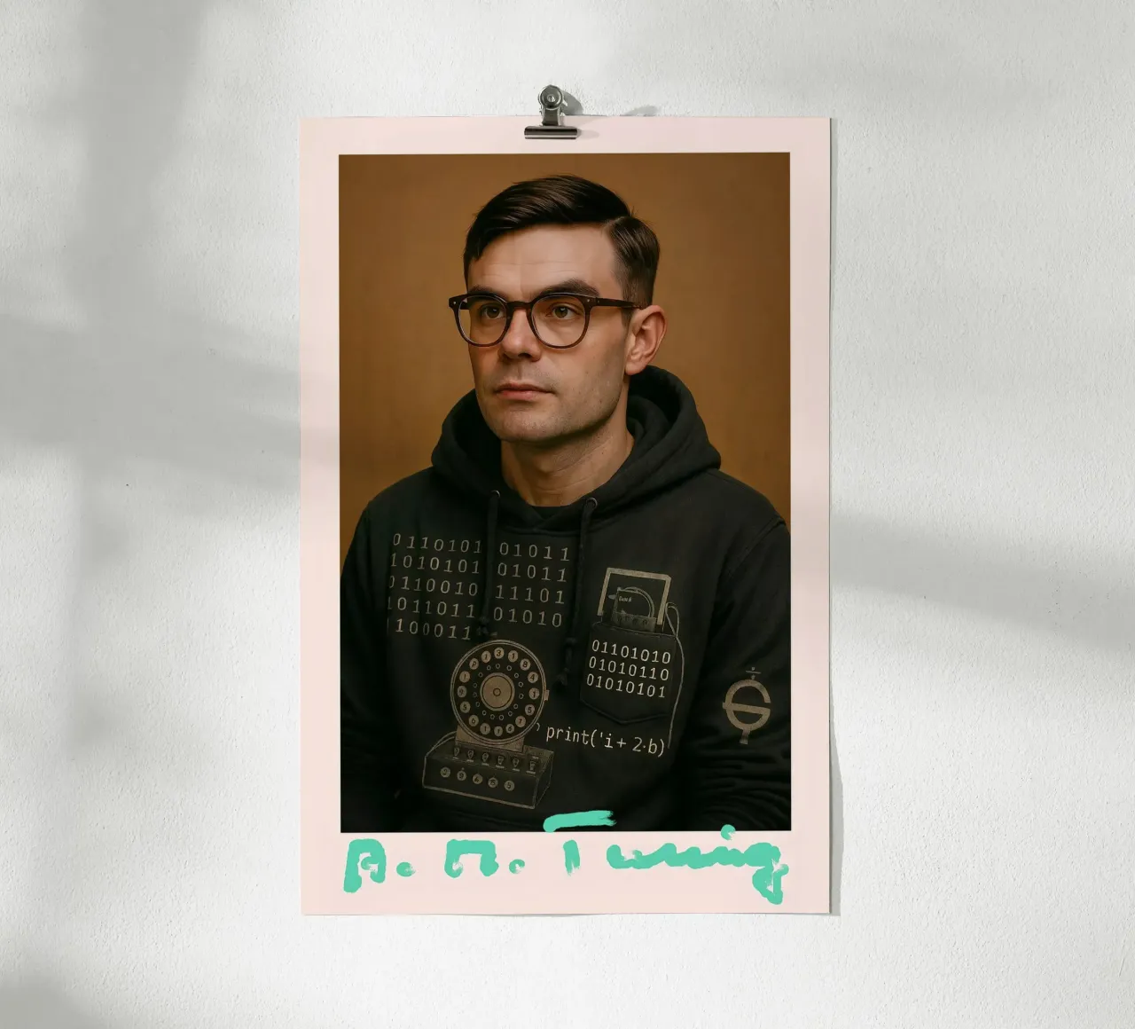 Nerd Icon – Alan Turing carta hahnemühle da CNTRL