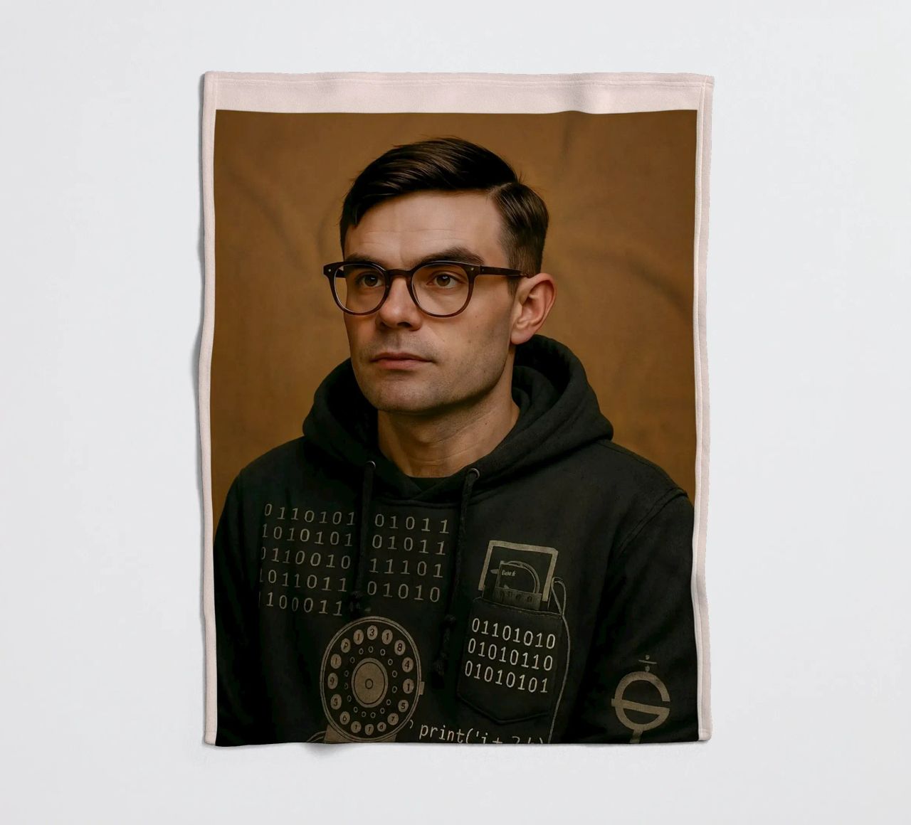 Nerd Icon – Alan Turing manta de franela de CNTRL