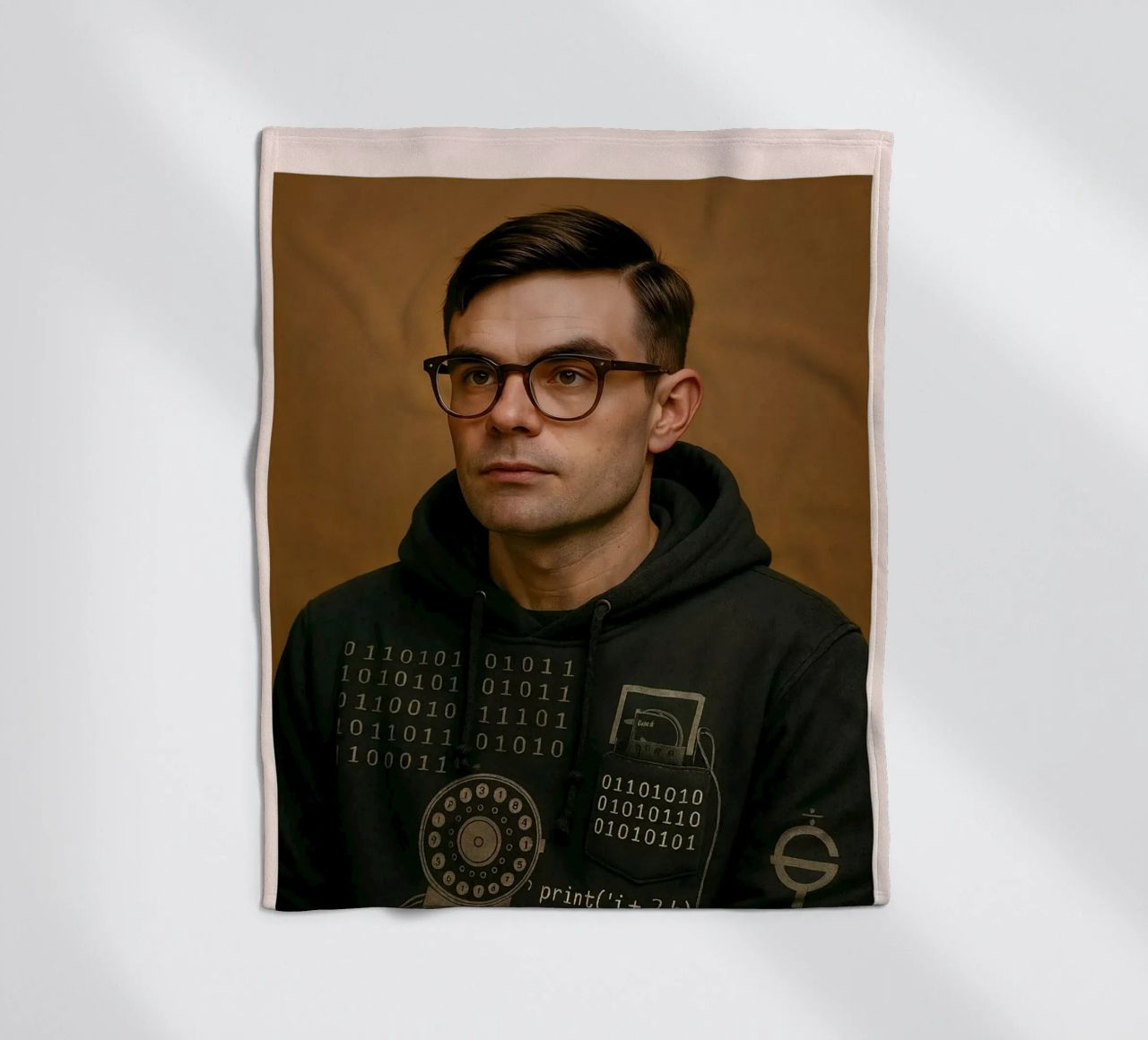 Nerd Icon – Alan Turing manta de franela de CNTRL
