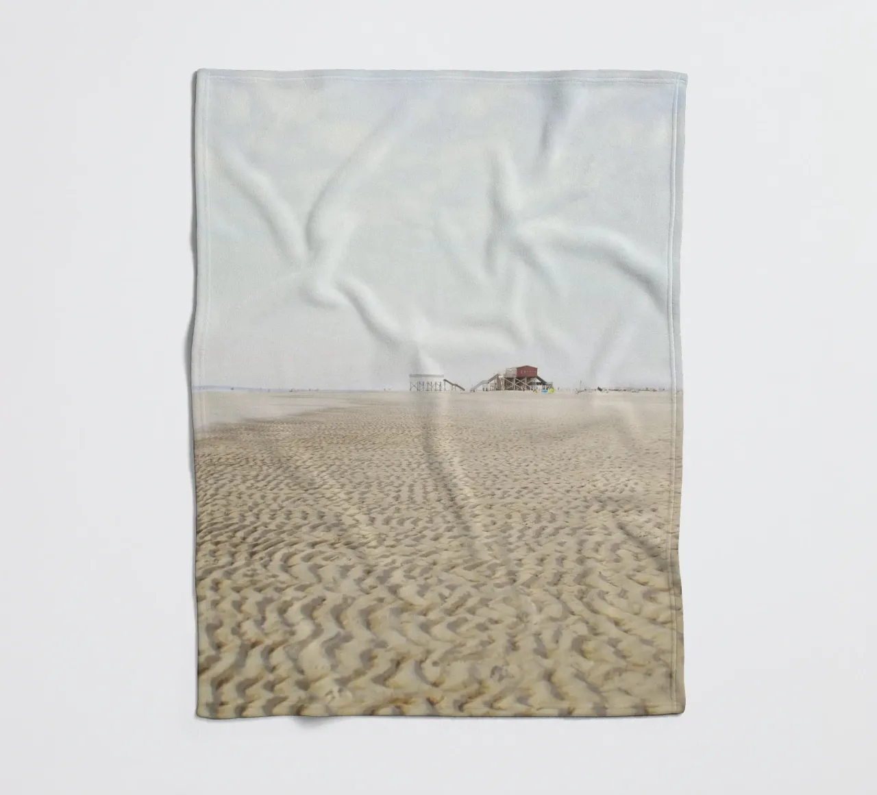 St. Peter Ording #02: Beach Escape & Sand Ripples coperta in pile da zenitt