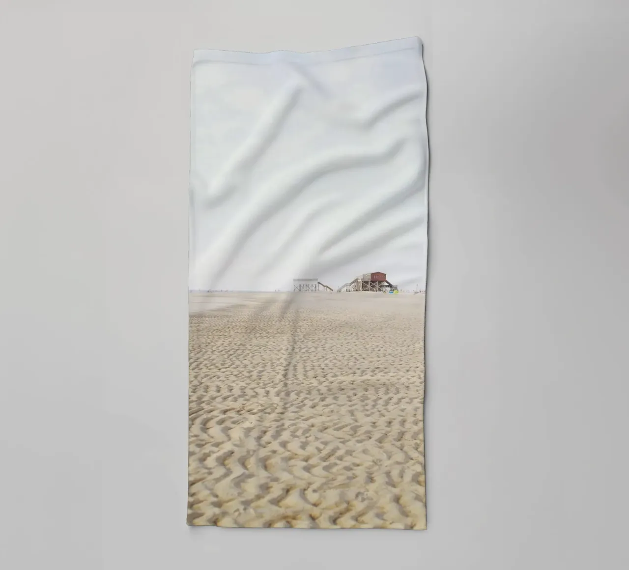 St. Peter Ording #02: Beach Escape & Sand Ripples towel by zenitt