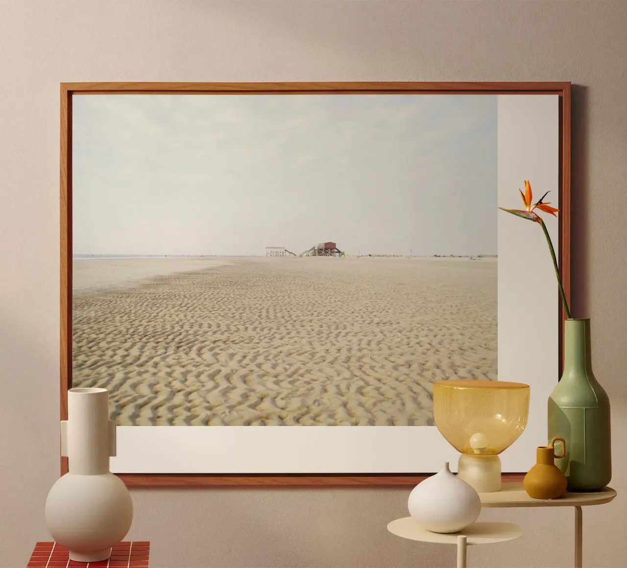 St. Peter Ording #02: Beach Escape & Sand Ripples alluminio dibond da zenitt