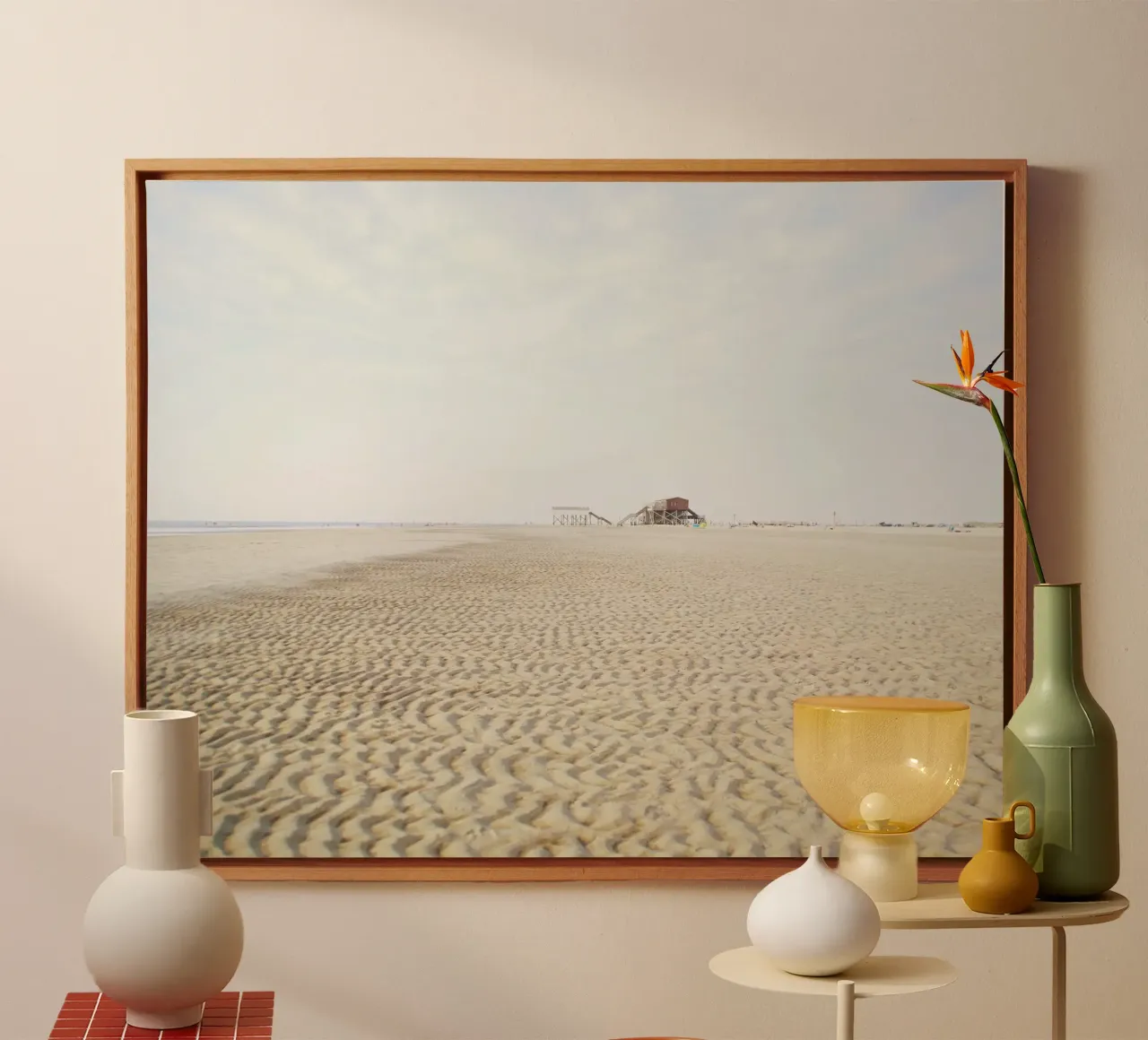 St. Peter Ording #02: Beach Escape & Sand Ripples canvas by zenitt