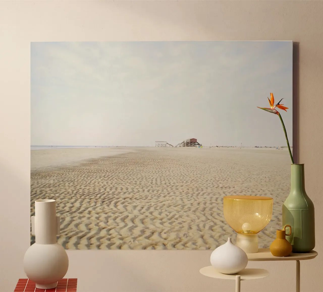 St. Peter Ording #02: Beach Escape & Sand Ripples canvas by zenitt