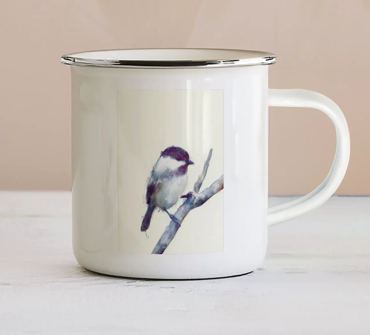 poster dell'uccellino amy hamilton tazza in smalto da komo store
