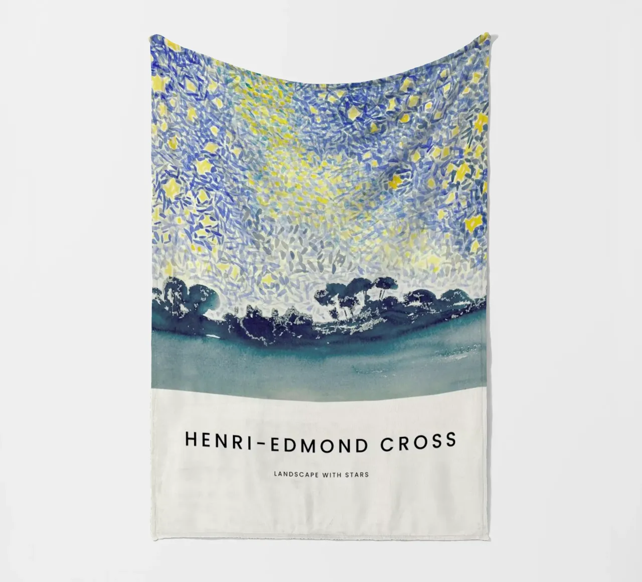 Cross - Landscape with Stars coperta in pile da Vintage by JUNIQE