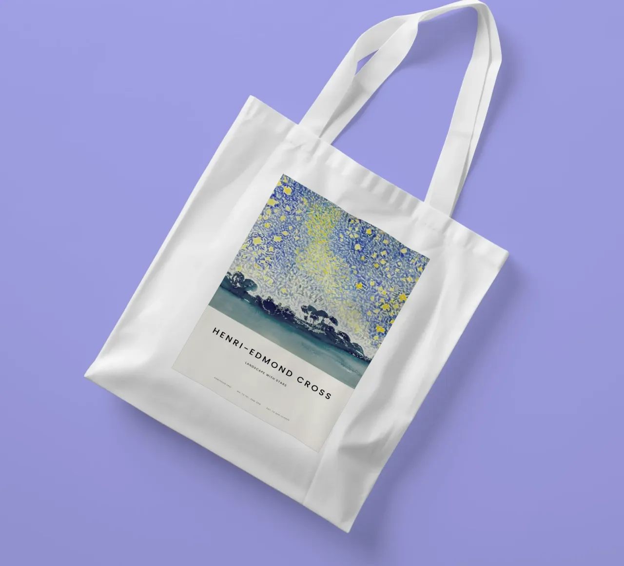 Cross - Landscape with Stars borsa in juta da Vintage by JUNIQE