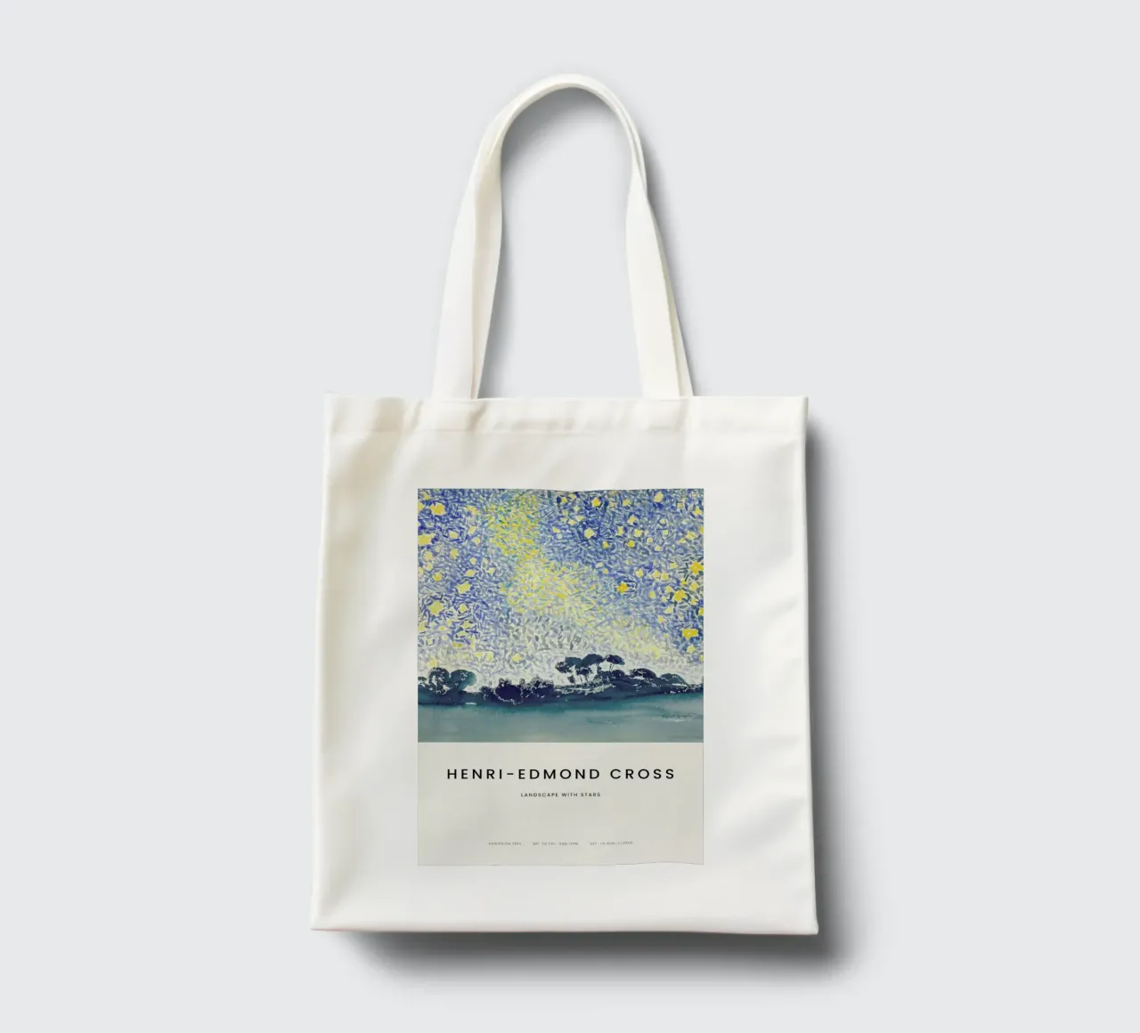 Cross - Landscape with Stars borsa in juta da Vintage by JUNIQE