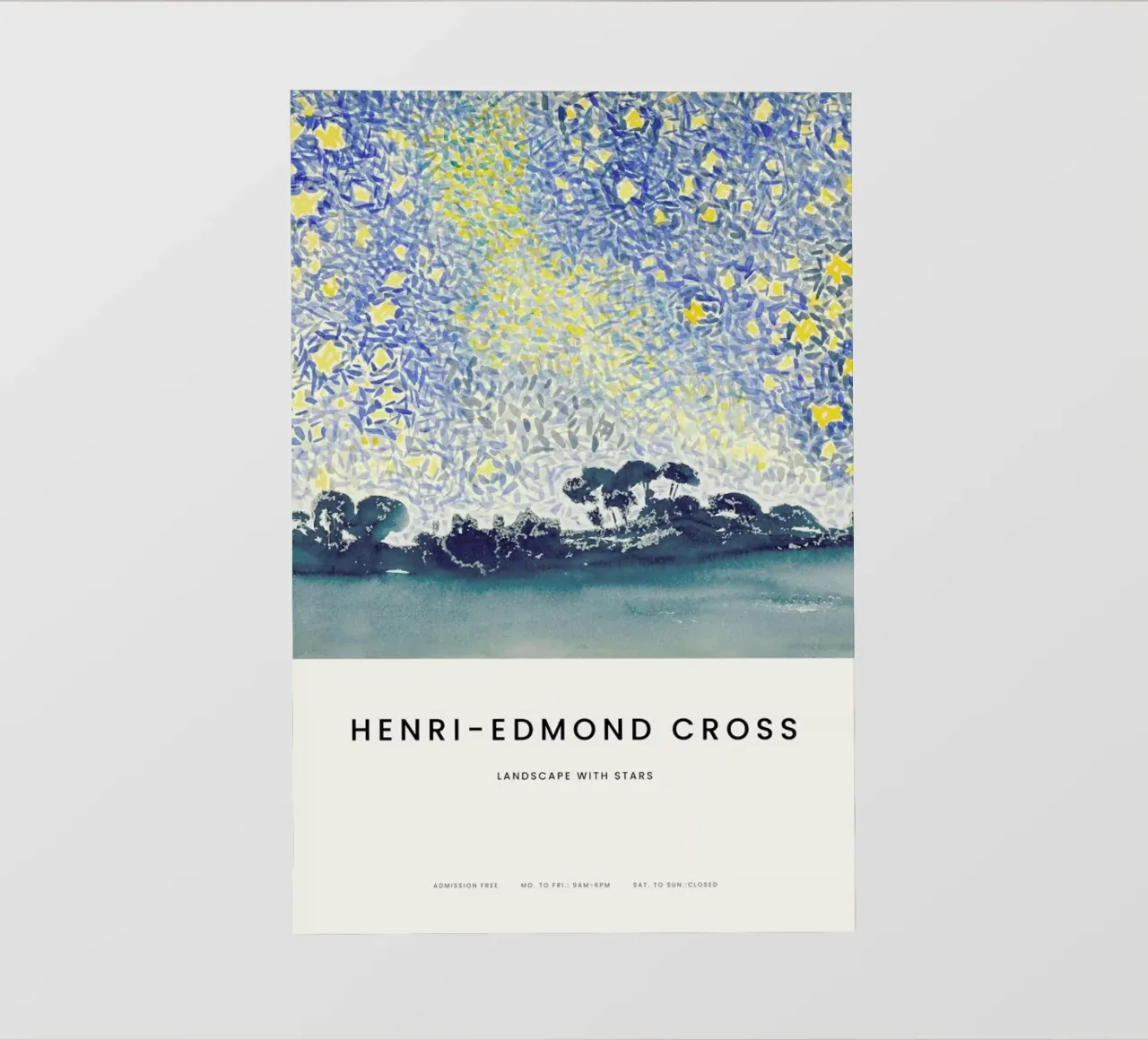 Cross - Landscape with Stars telo in pvc da Vintage by JUNIQE