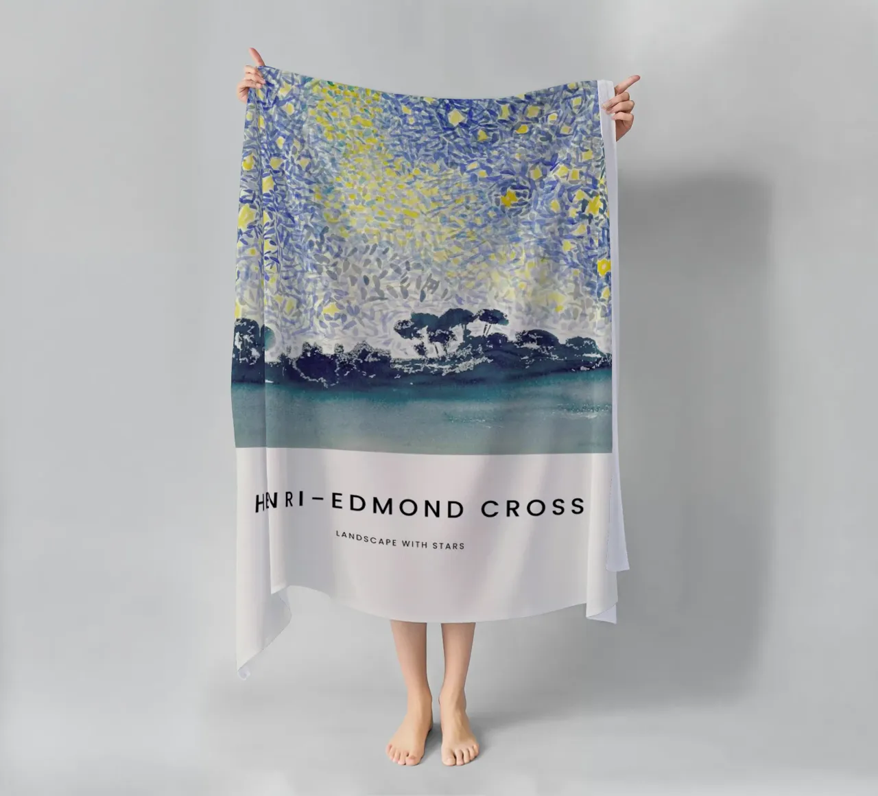 Cross - Landscape with Stars telo mare da Vintage by JUNIQE
