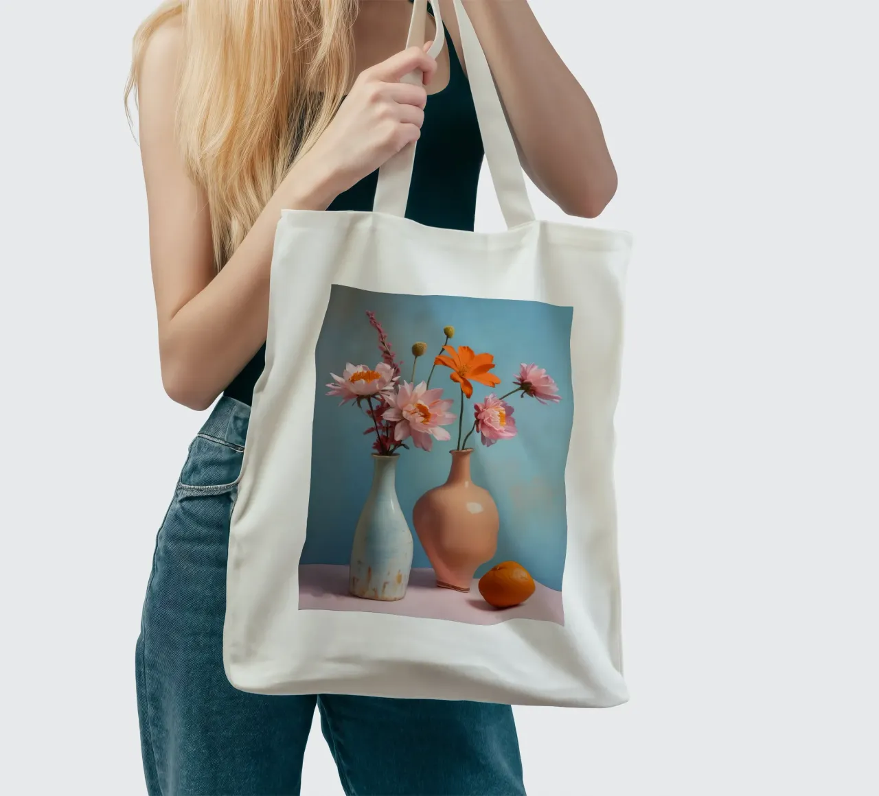 Spring Reverie in Soft Tones borsa in juta da Indigo Rain