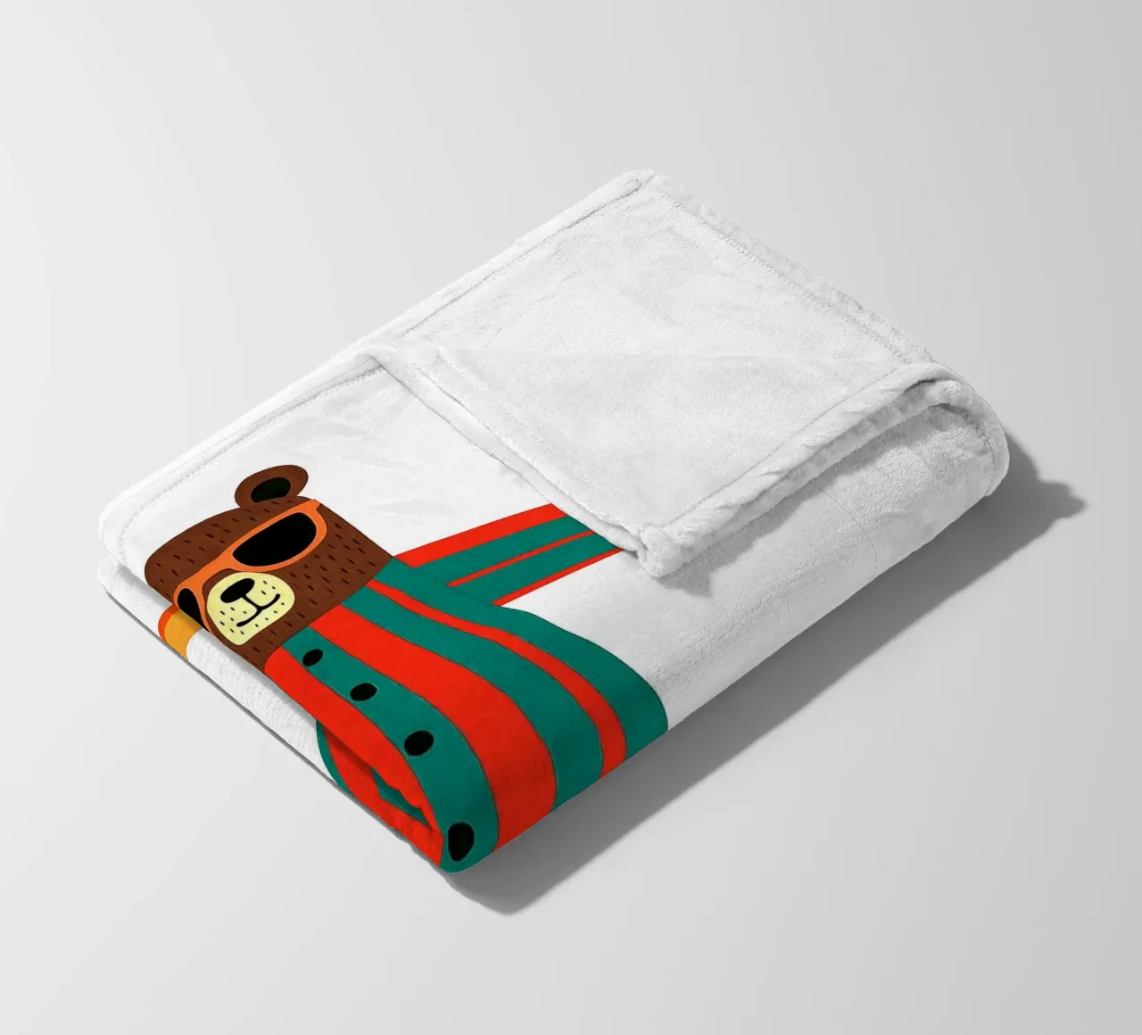 Divertente cameretta per orsi skateboard coperta in pile da the gan gan
