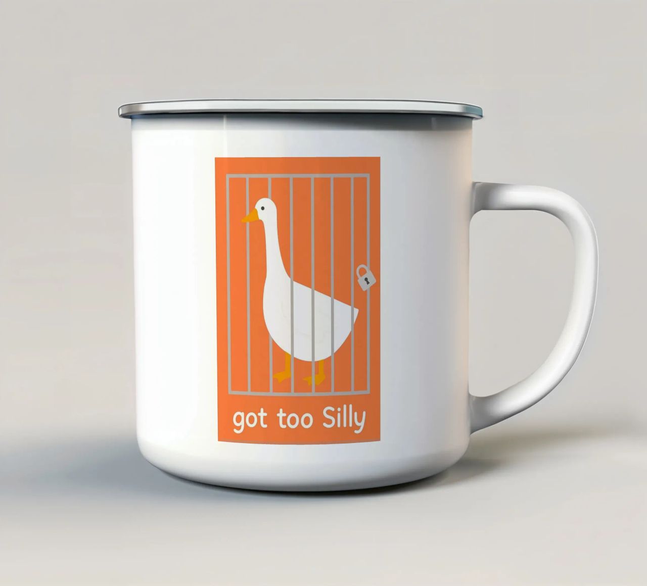 Vai Troppo Sciocco Oca tazza in smalto da the gan gan