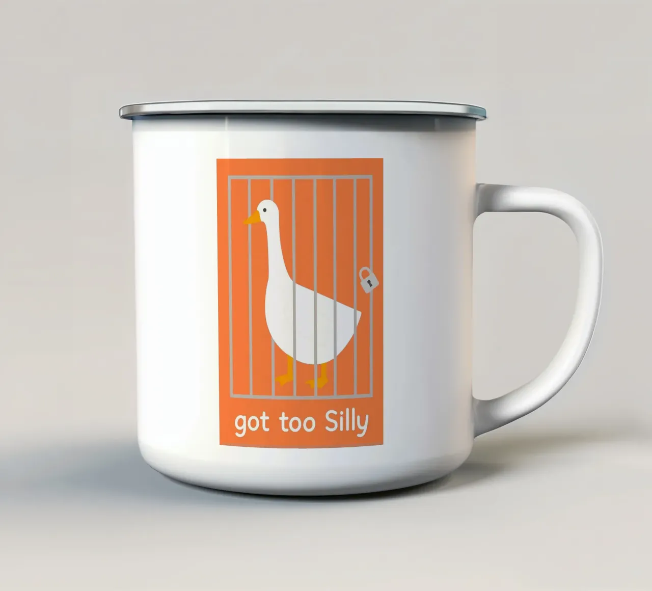 Vai Troppo Sciocco Oca tazza in smalto da the gan gan