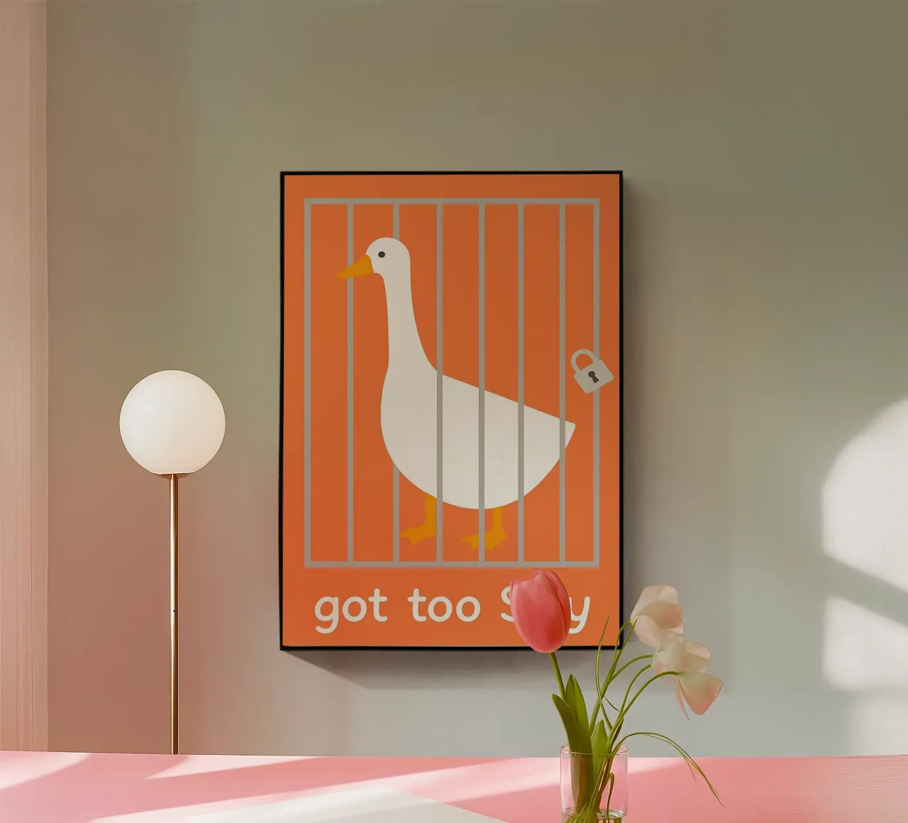 Vai Troppo Sciocco Oca plexiglass da the gan gan