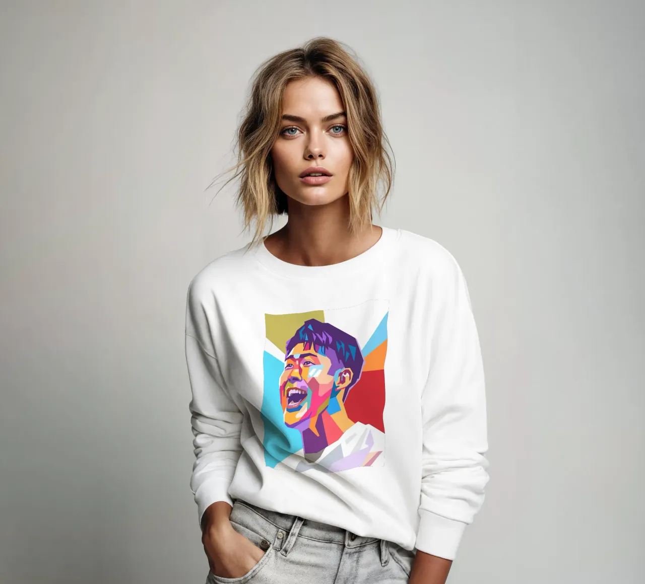 Retrato pop art de Son Heung-Min sudadera de Hantamrata