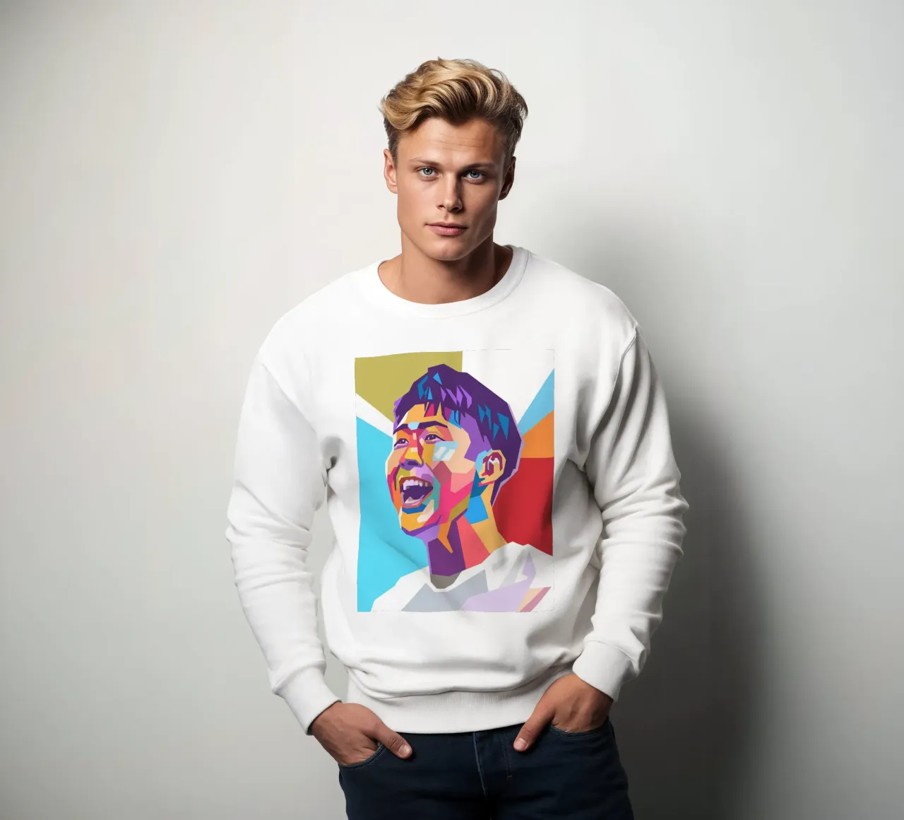 Retrato pop art de Son Heung-Min sudadera de Hantamrata