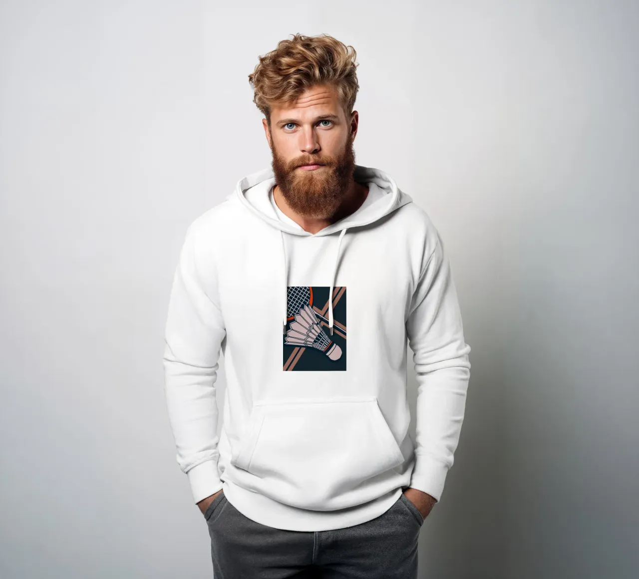 Badminton d'epoca felpa con cappuccio da SPORTS ONLY