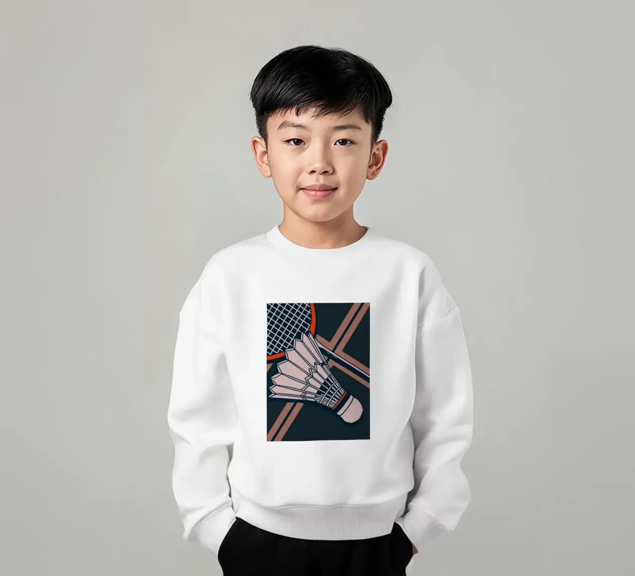 Badminton d'epoca felpa bambino da SPORTS ONLY