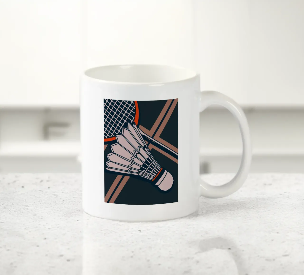 Vintage Badminton ceramic mug by SPORTS ONLY
