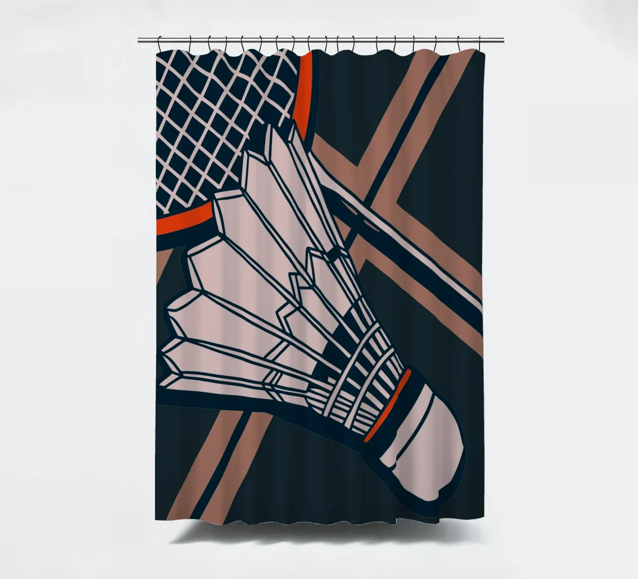 Vintage Badminton shower curtain by SPORTS ONLY