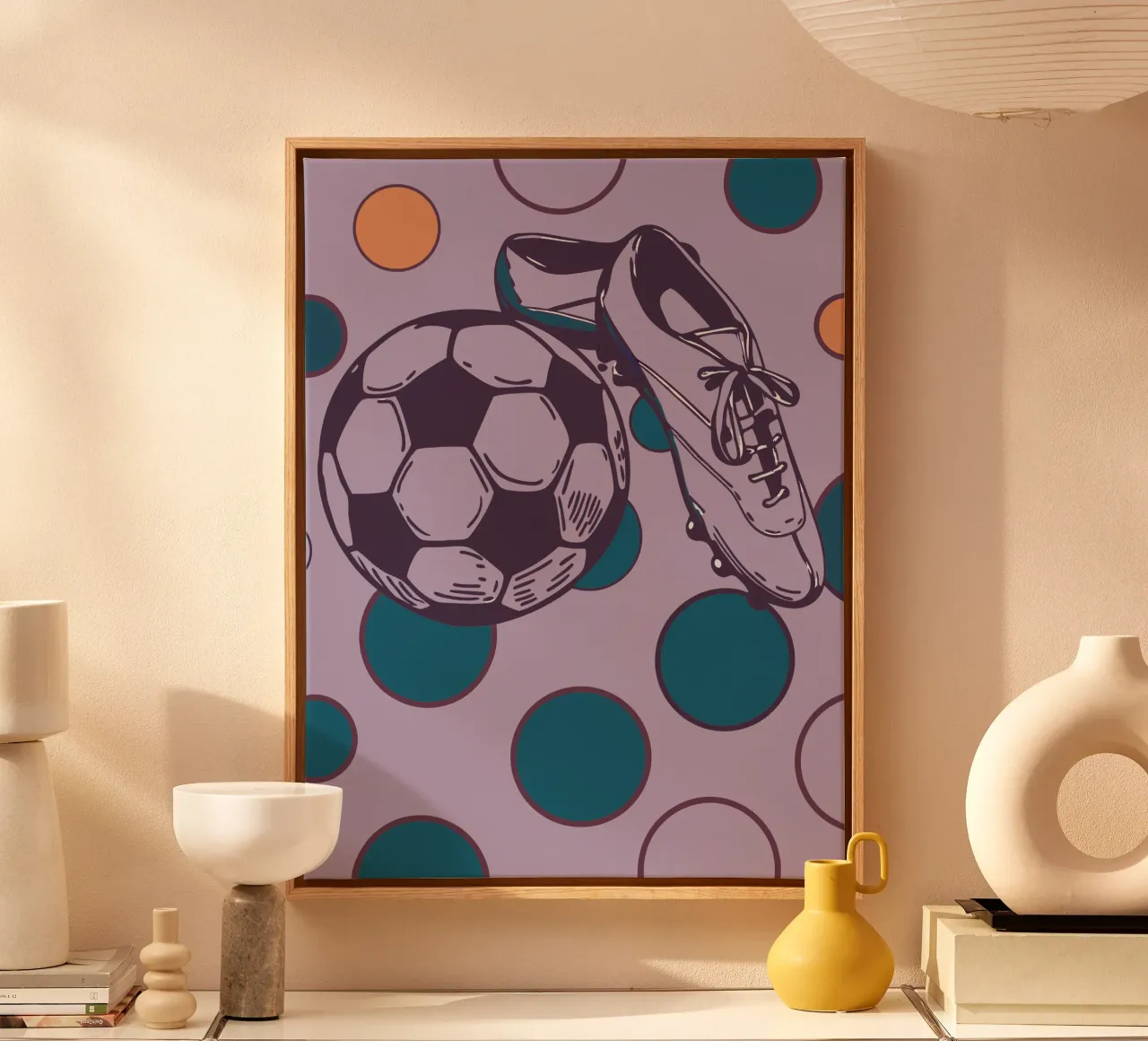 Fútbol y calzado lienzo con Marco flotante de SPORTS ONLY