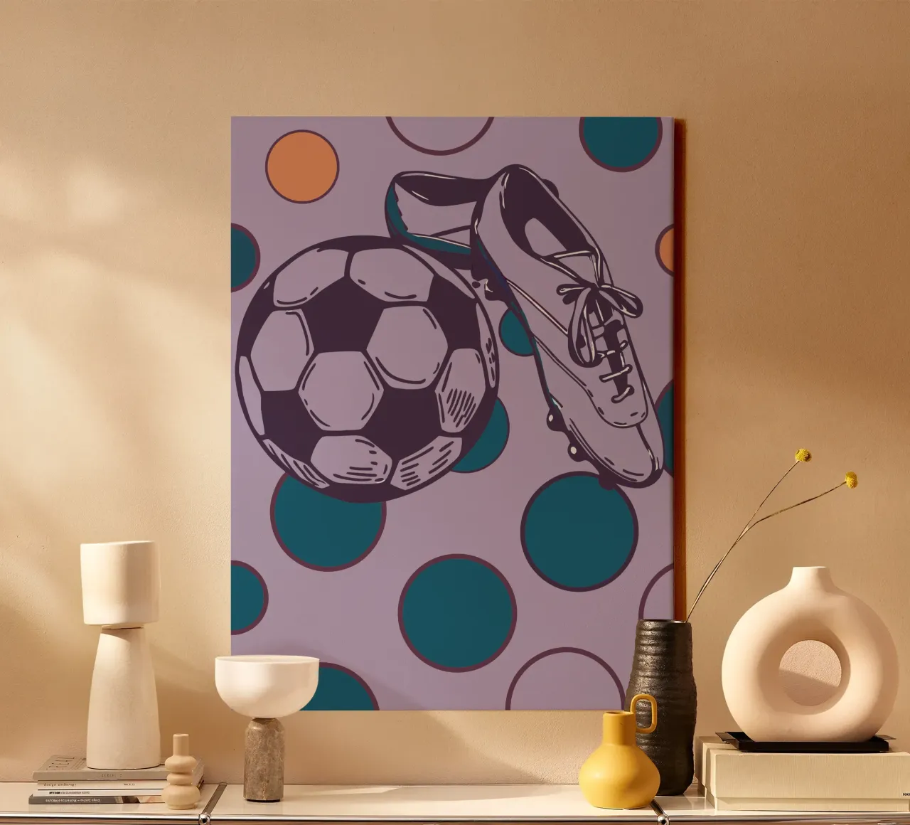 Fútbol y calzado lienzo con Marco flotante de SPORTS ONLY