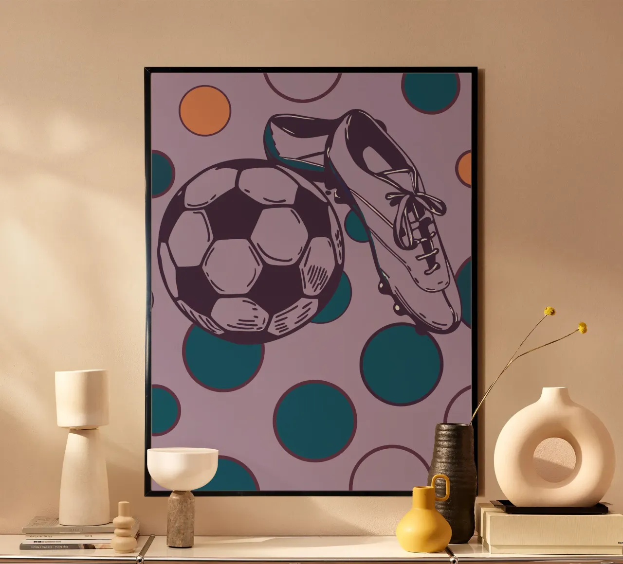 Football and Shoes poster by SPORTS ONLY