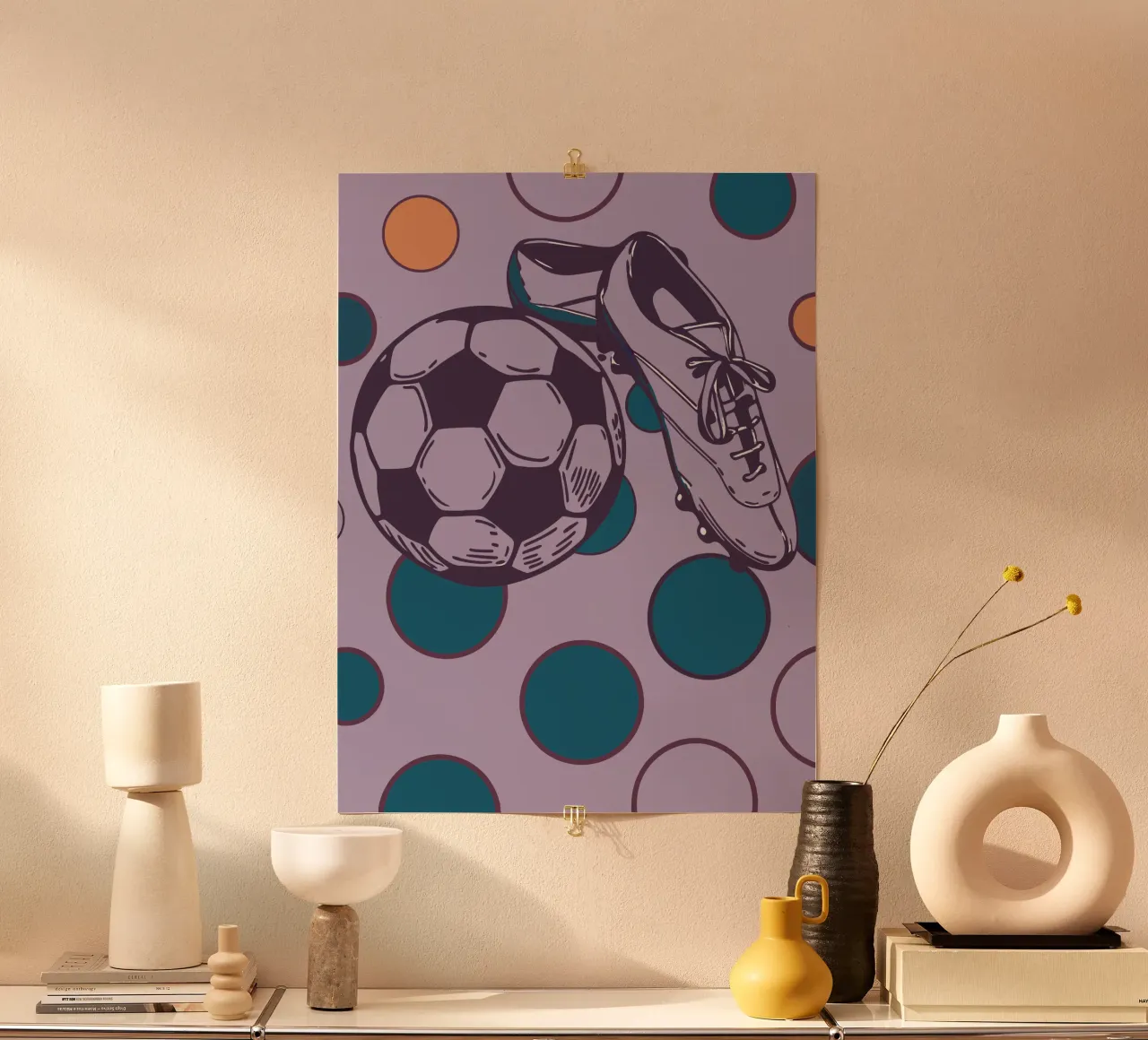 Football and Shoes poster by SPORTS ONLY