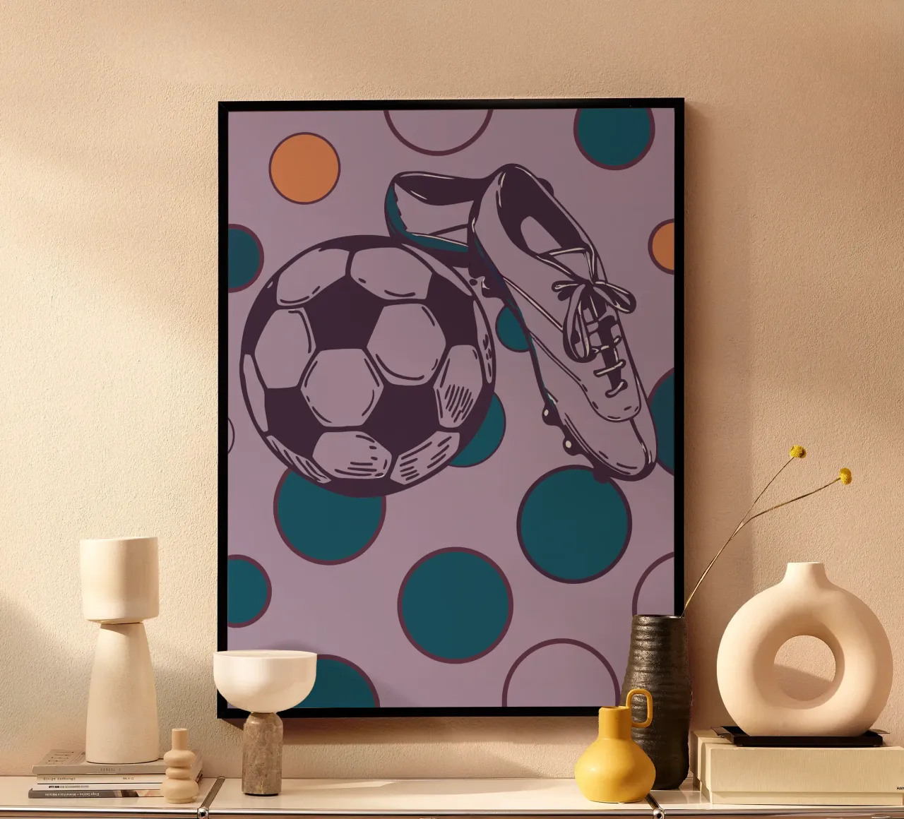 Football and Shoes poster by SPORTS ONLY