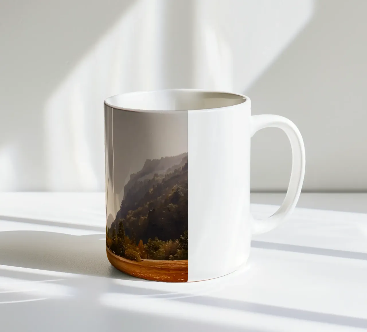 Nepal’s Valley: Himalayan Serenity tazza in ceramica da FujiBrush