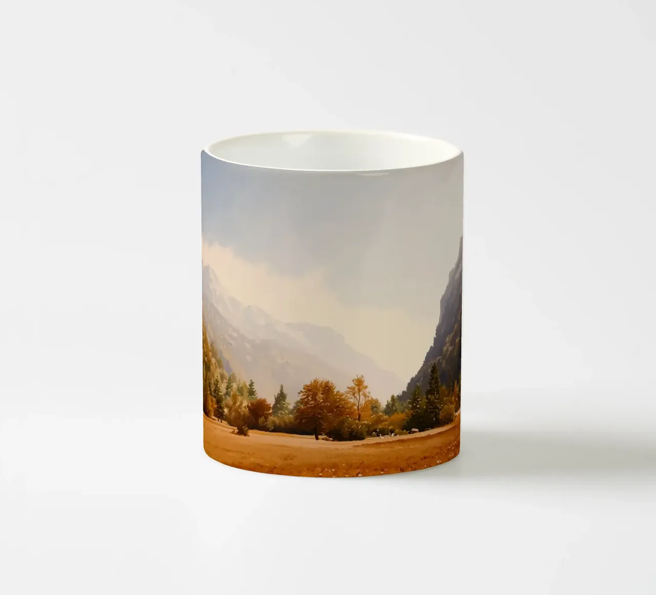 Nepal’s Valley: Himalayan Serenity tazza in ceramica da FujiBrush