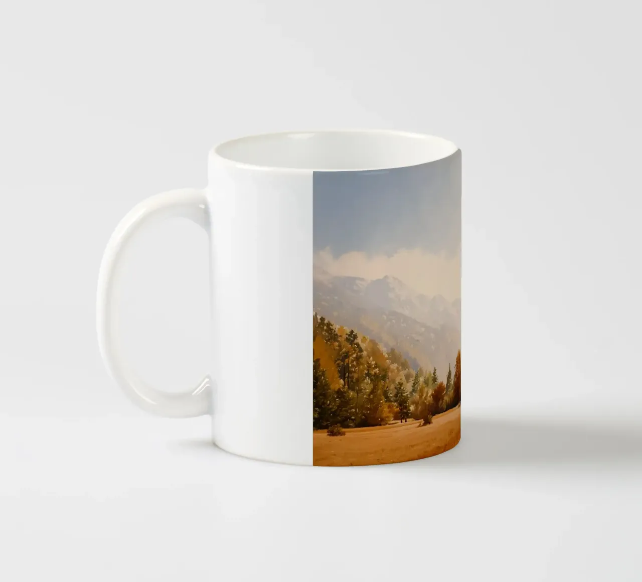 Nepal’s Valley: Himalayan Serenity tazza in ceramica da FujiBrush