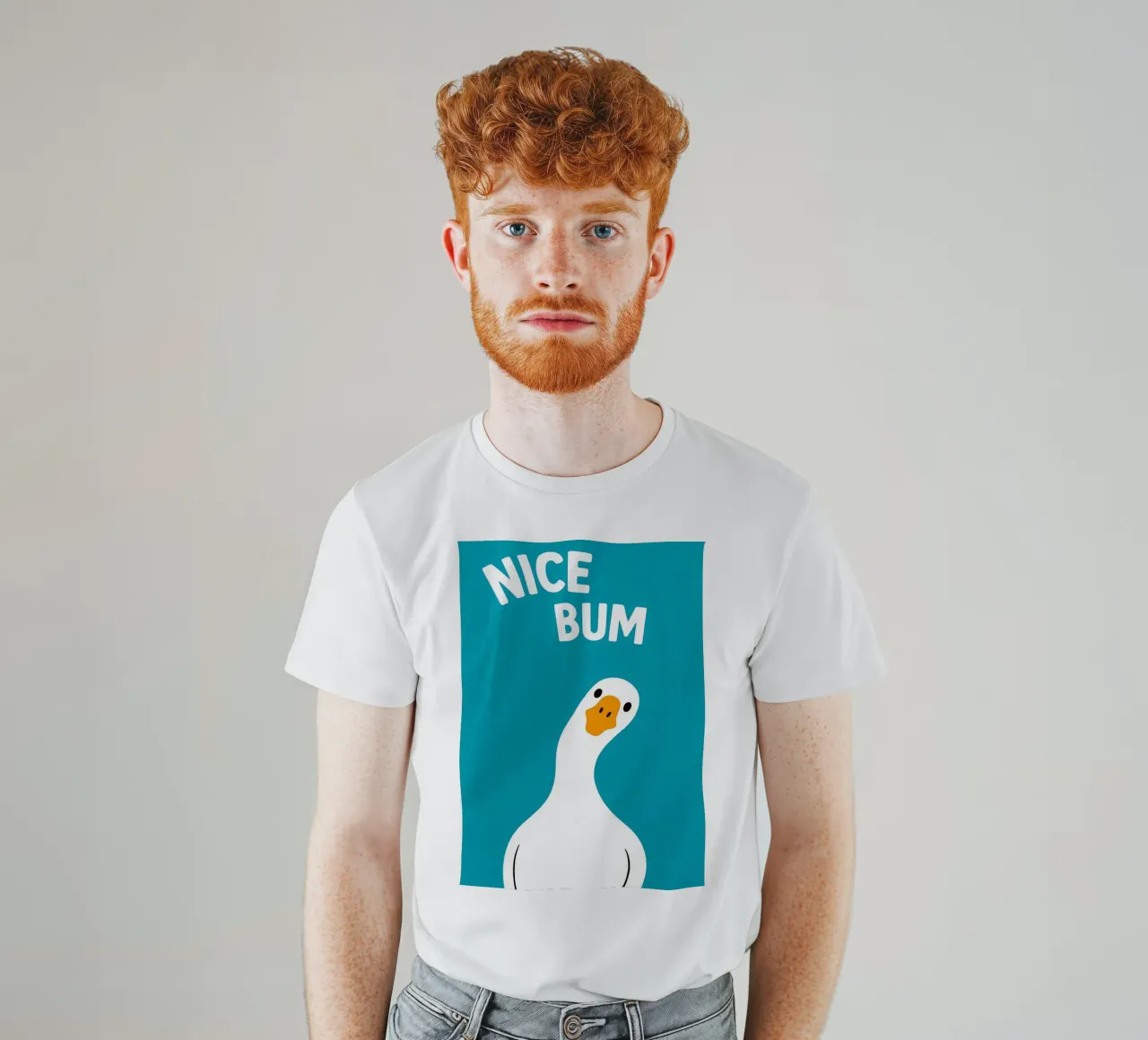 Nice Bum Swan Funny WC camiseta de the gan gan