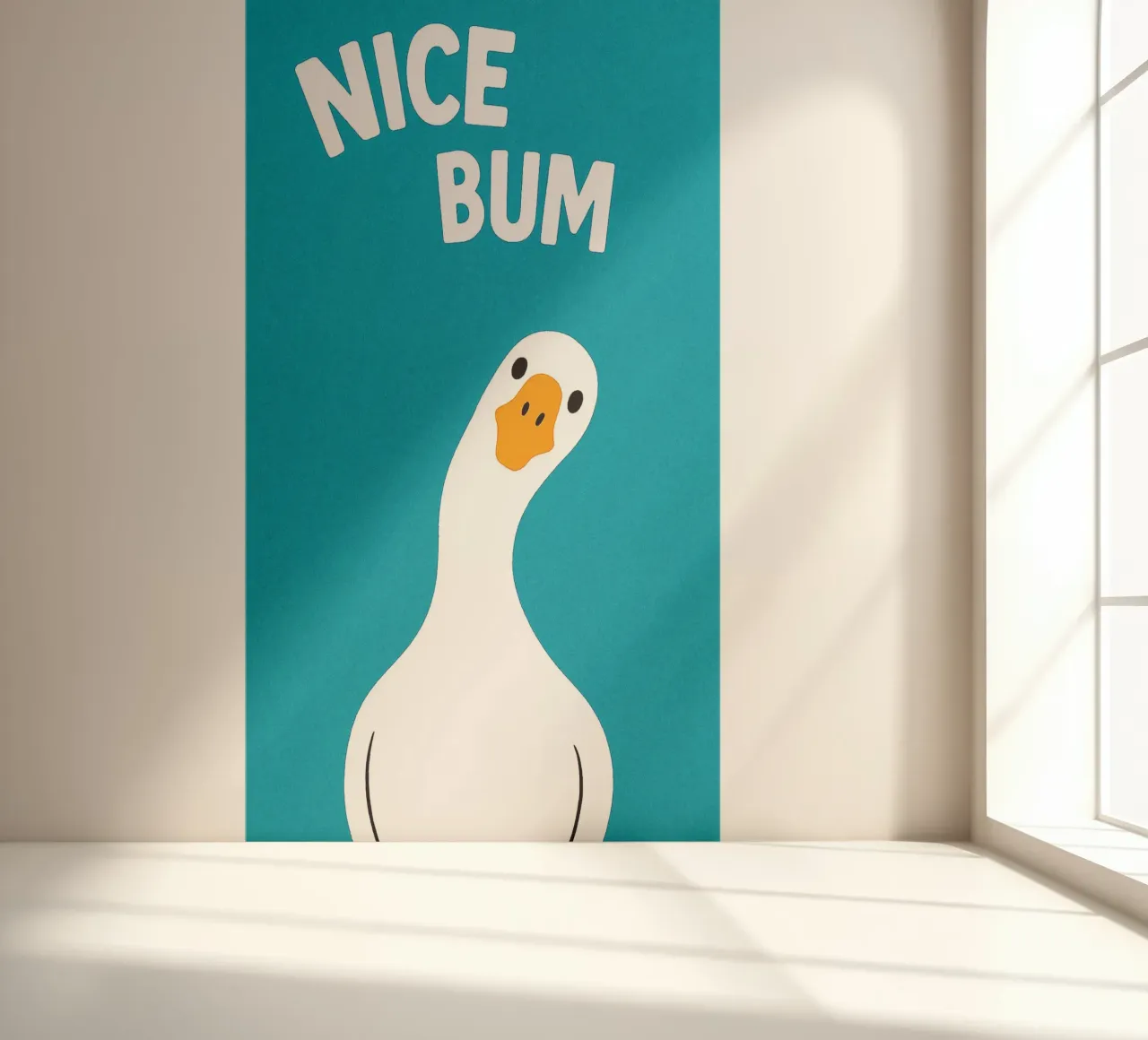 Nice Bum Swan Funny Toilet carta da parati fotografica da the gan gan