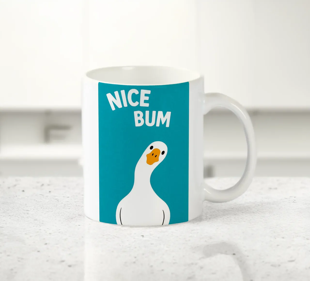 Nice Bum Swan Funny Toilet tazza in ceramica da the gan gan