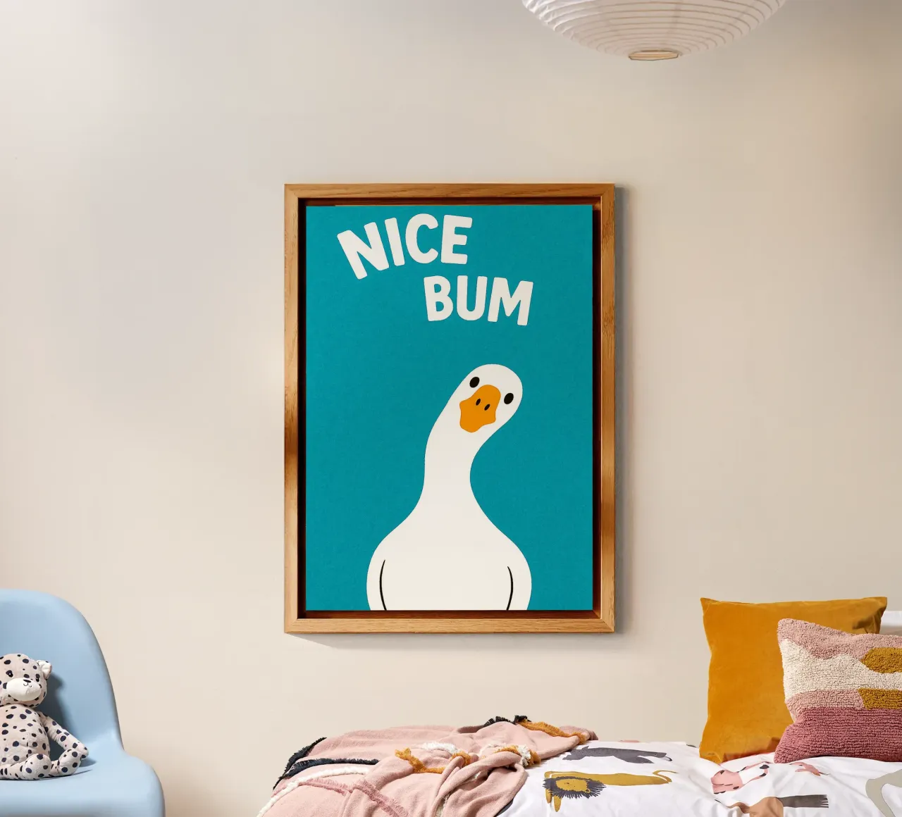 Nice Bum Swan Funny WC aluminio dibond de the gan gan