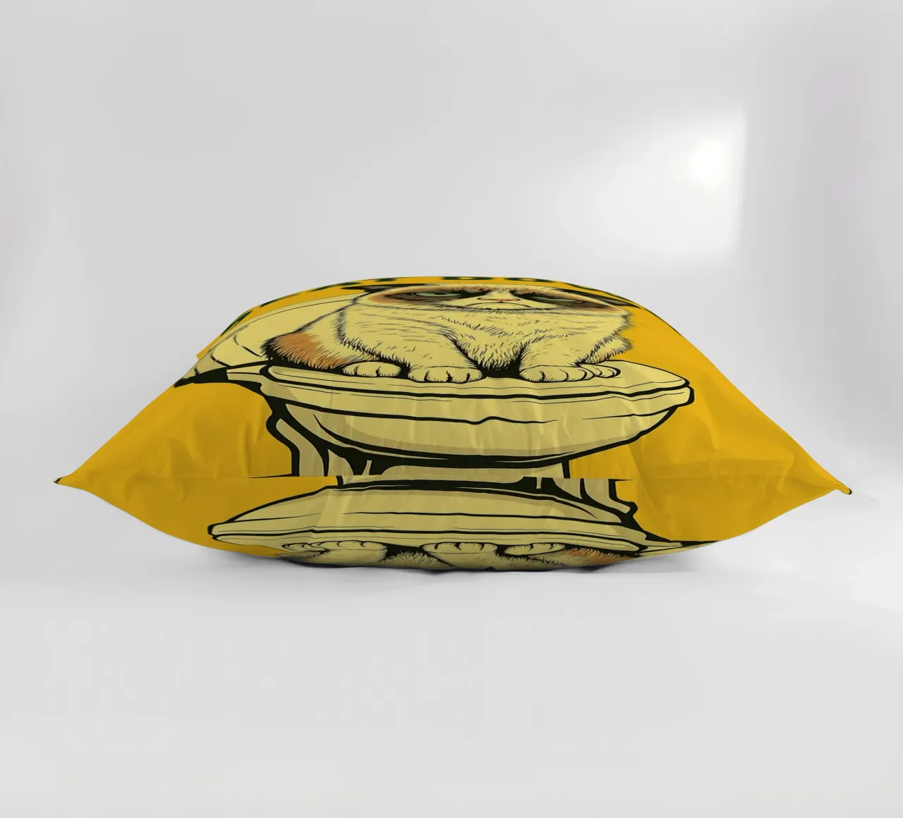 Put The Toilet Seat Down Cat Funny decorative cushion by the gan gan