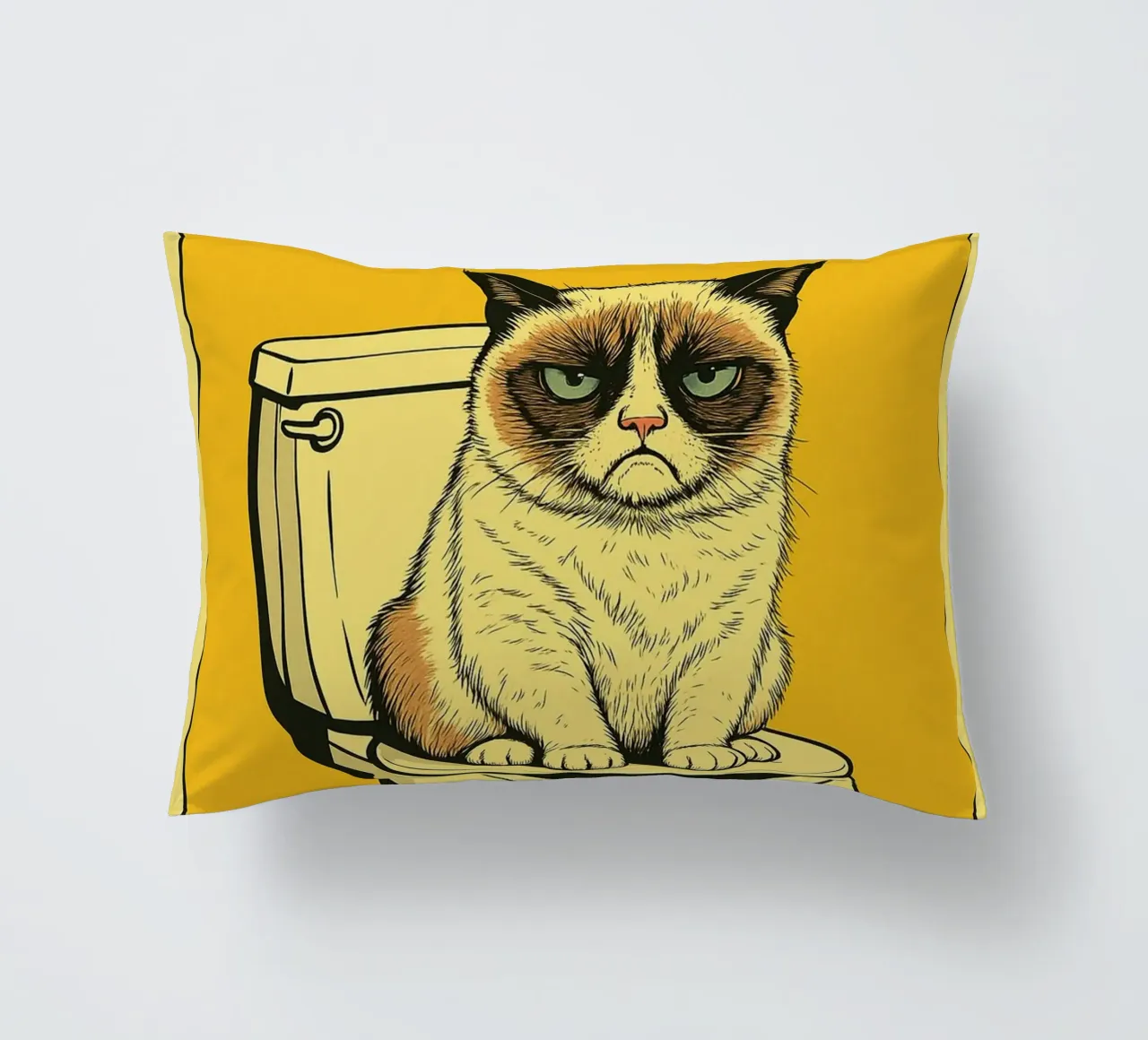 Put The Toilet Seat Down Cat Funny decorative cushion by the gan gan
