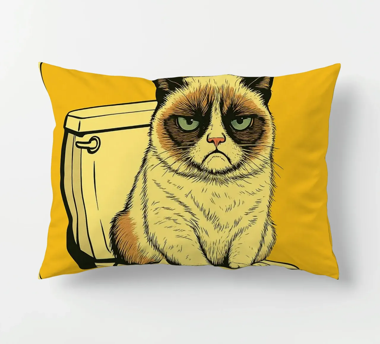Put The Toilet Seat Down Cat Funny decorative cushion by the gan gan