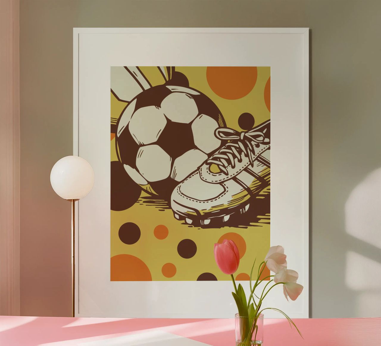 Voetbal en schoenen poster van SPORTS ONLY