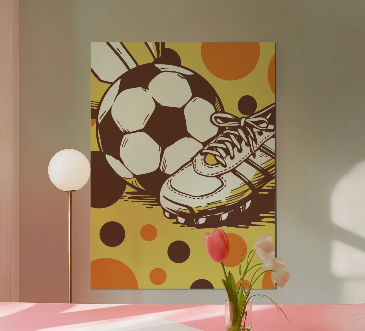 Voetbal en schoenen poster van SPORTS ONLY