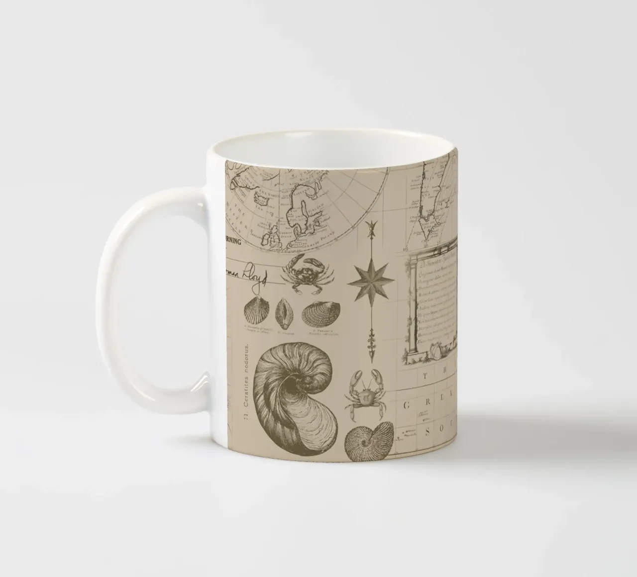 Navigare nei sette mari Avventure nautiche Beige tazza in ceramica da Andrea Haase Vintage World