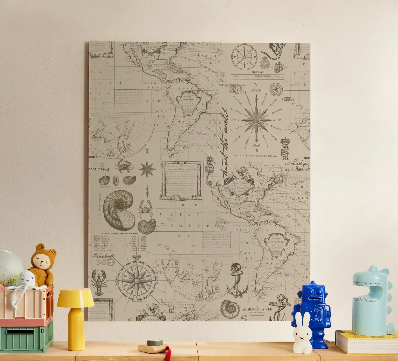 Navigare nei sette mari Avventure nautiche Beige plexiglass da Andrea Haase Vintage World