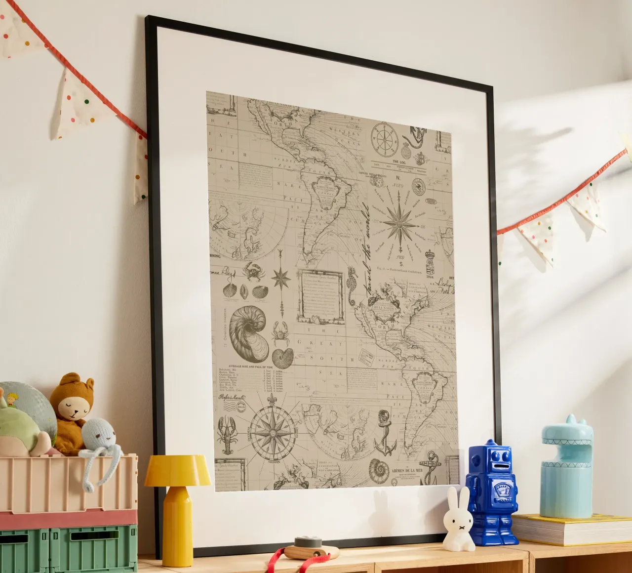 Navigare nei sette mari Avventure nautiche Beige carta hahnemühle da Andrea Haase Vintage World